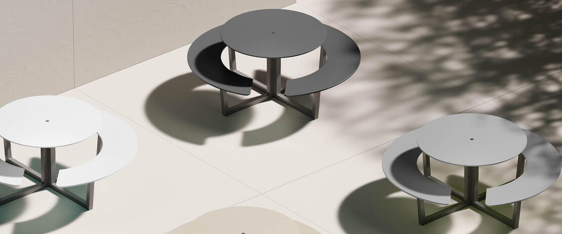 Mondrian Sitzbank rund] - ]