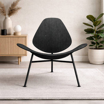 Kram Lounge Sessel in Eiche schwarz