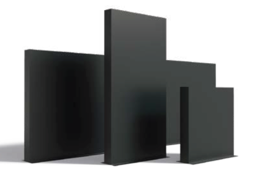 WALLS Wandelemente aus Aluminium schwarzgrau, Höhe 80 cm