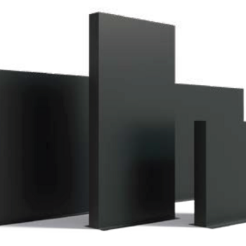 WALLS Wandelemente aus Aluminium schwarzgrau, Höhe 80 cm