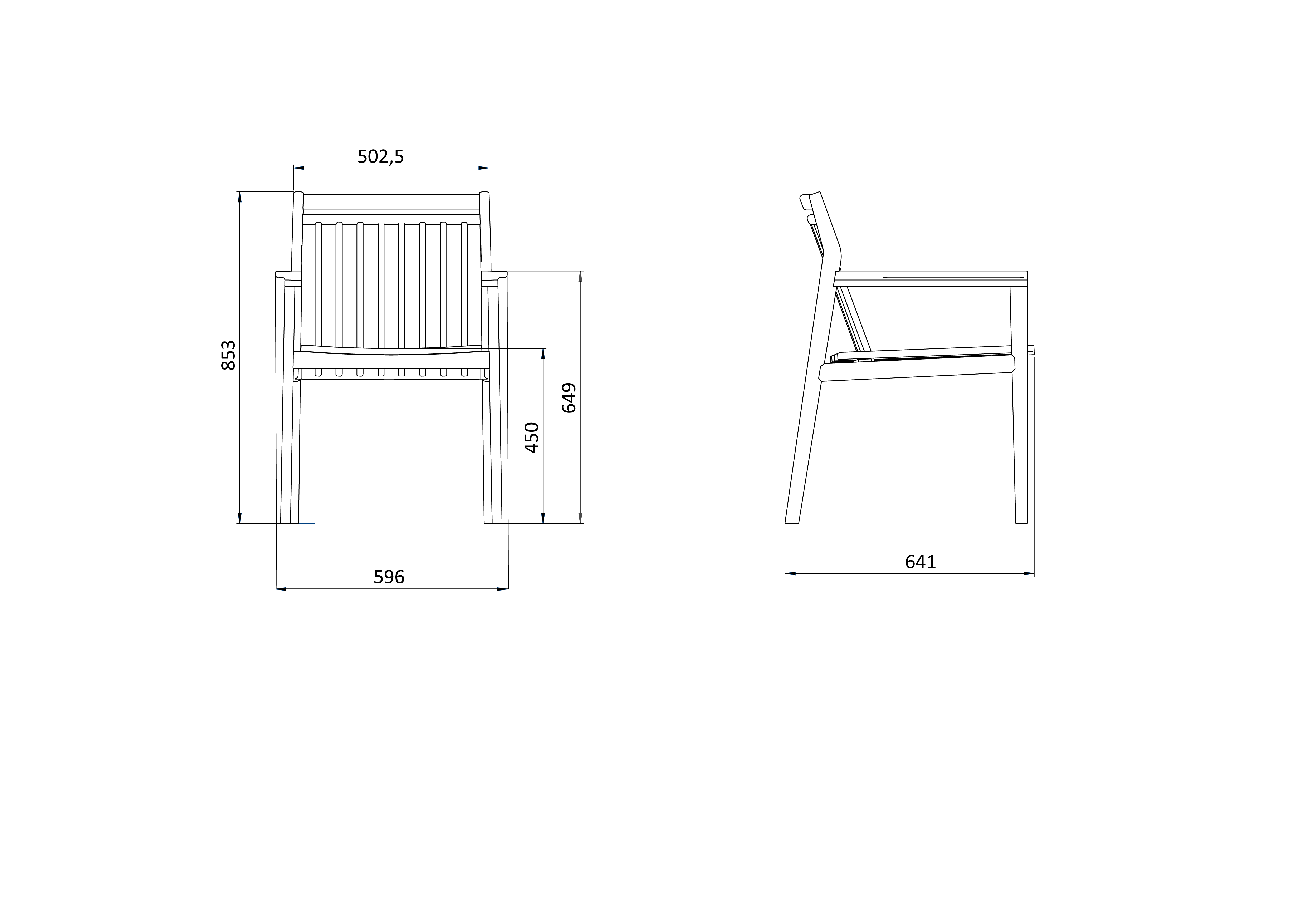 M1 Sammen - Gartenstuhl Teak massiv