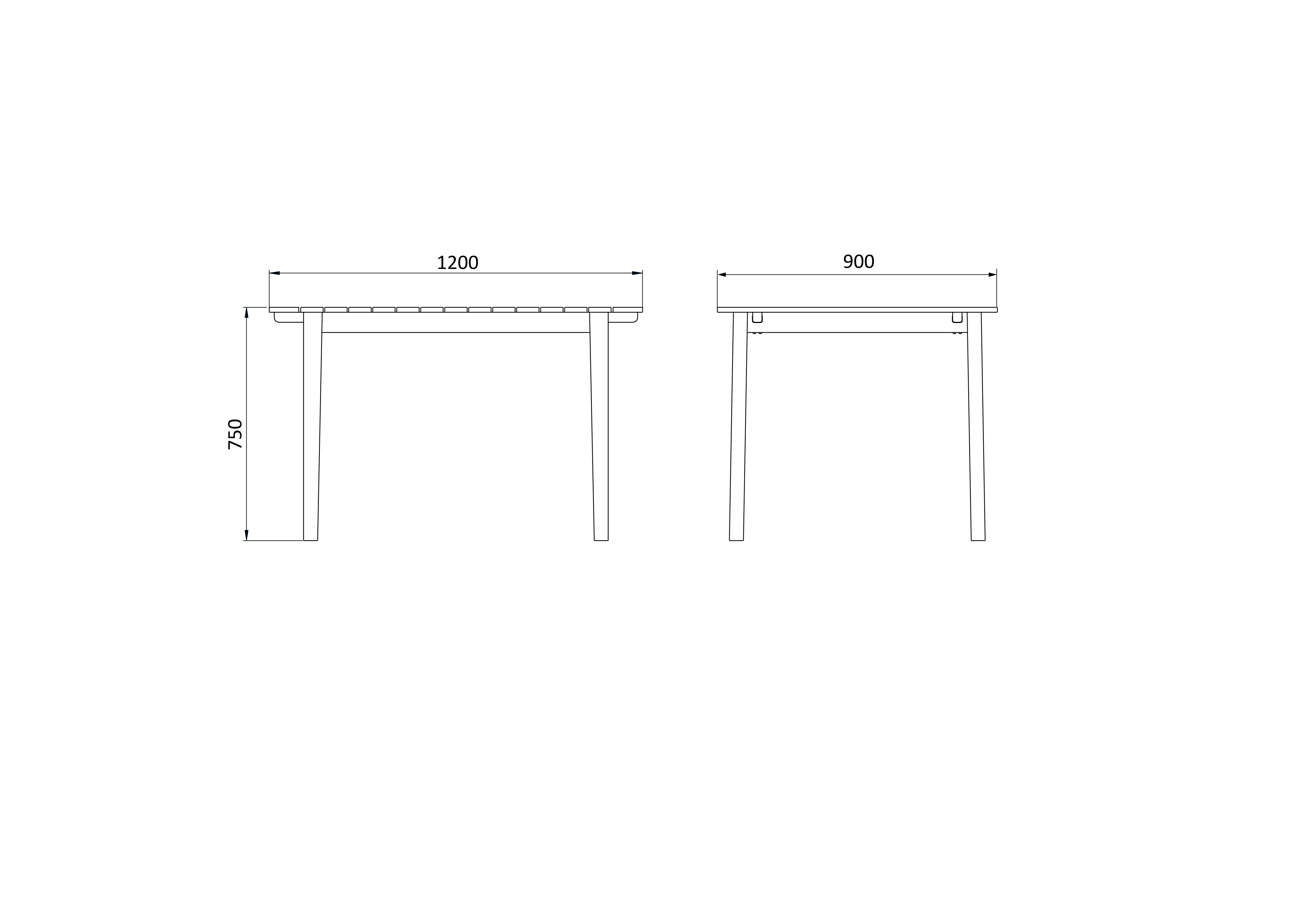 M2-M3 Sammen - Gartentische Teak massiv