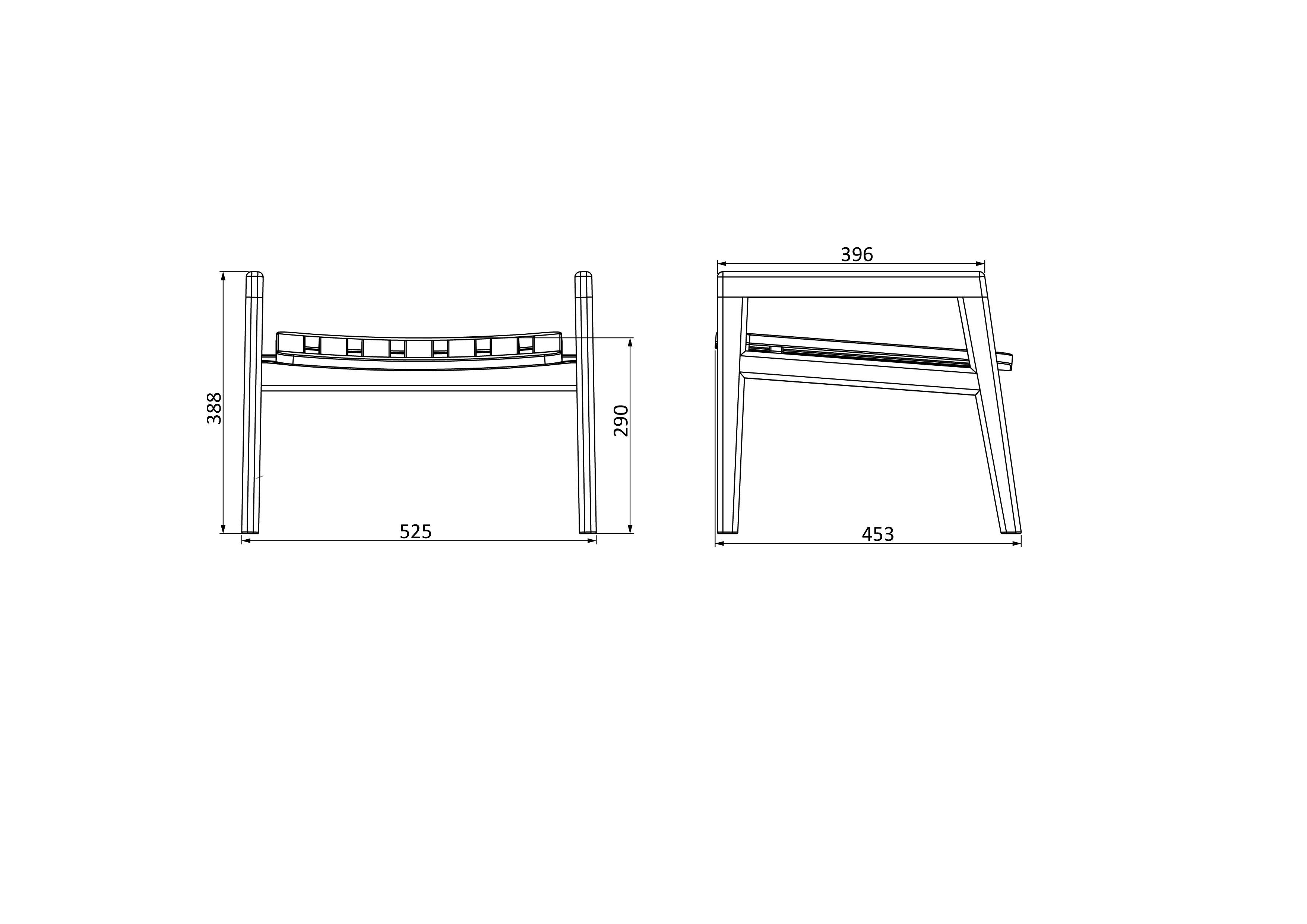 M7 Sammen - Fussbank Hocker Teak massiv