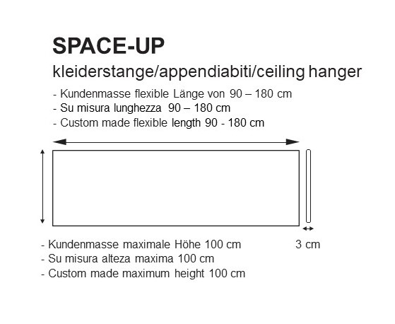 Wandmodul Khao & Kleiderstange Space-Up